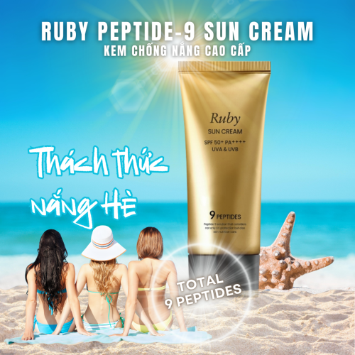 Kem Chống Nắng Ruby Peptide-9: Bí Mật Cho Da Mịn Màng và Sáng Khỏe