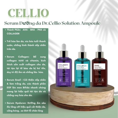Tinh chất Serum Dưỡng da Dr Cellio Solution Ampoule 50ml